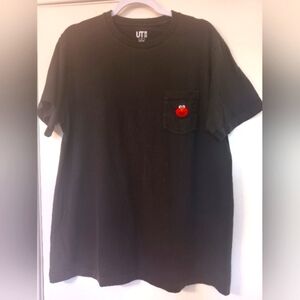 KAWS Black Sesame Street Short Sleeve Tee with Relaxed Fit